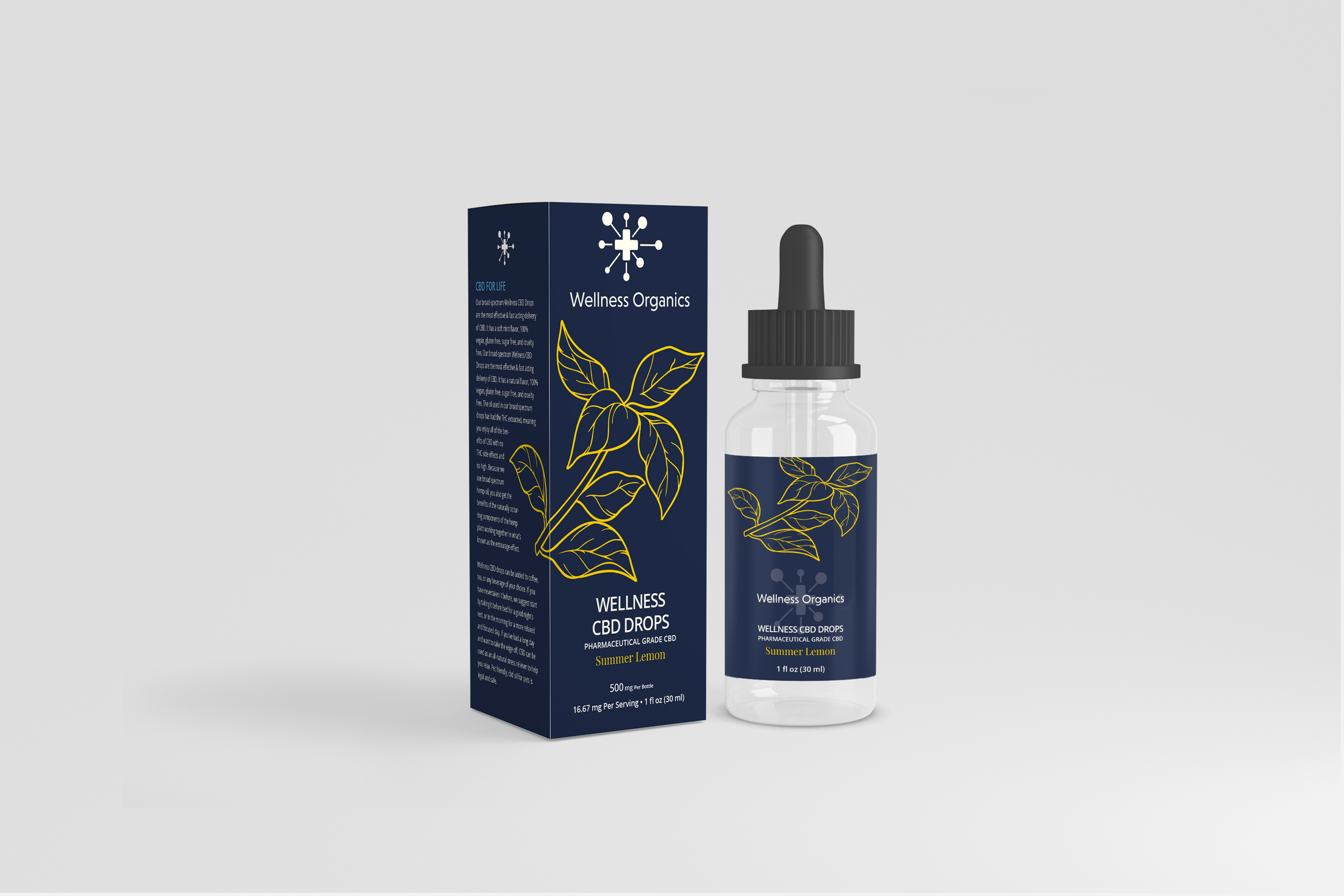 CBD Packaging, Product Packaging, Drops Packaging, Dallas Packaging Company, Zielinski Design Associates