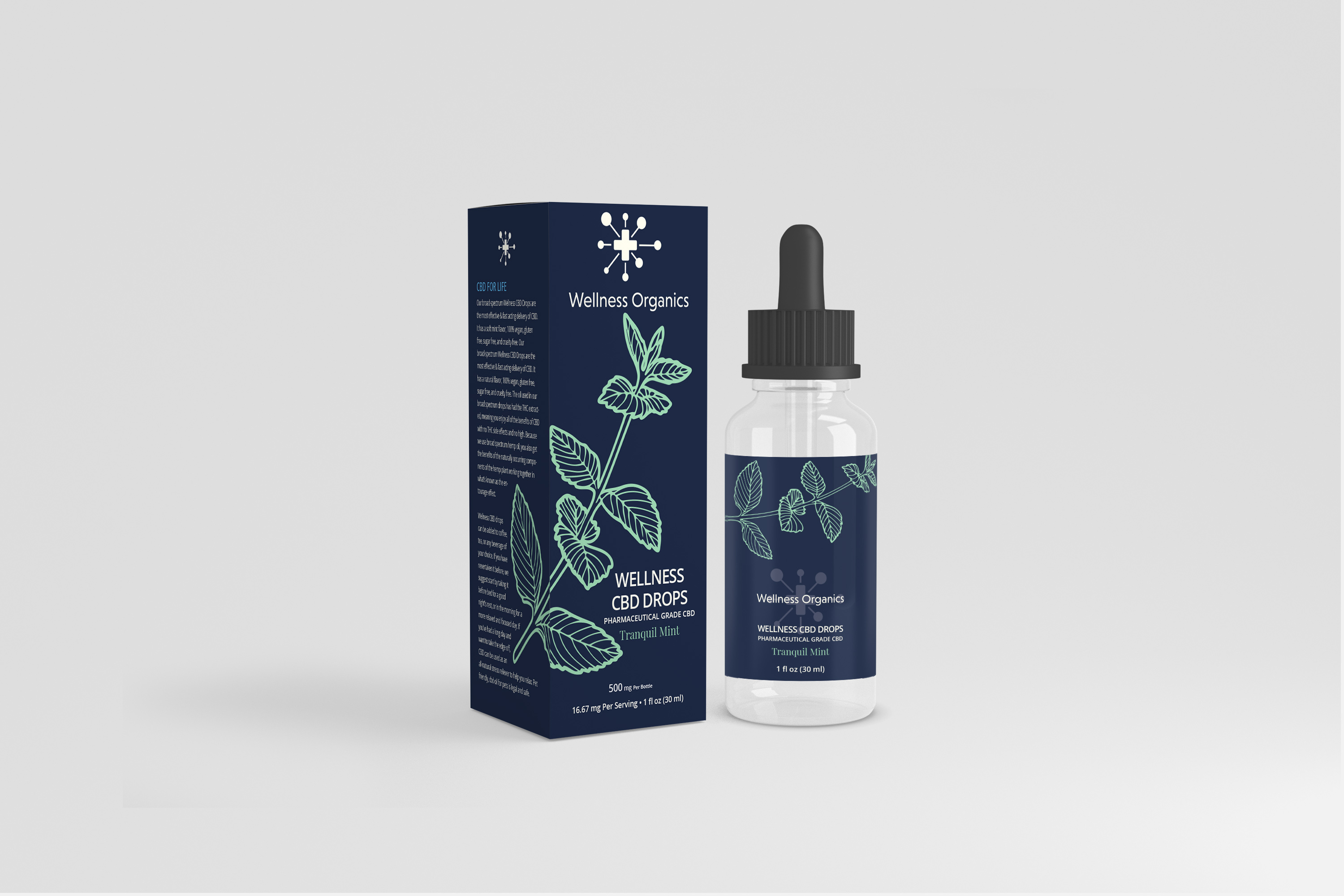 CBD Packaging, Product Packaging, Drops Packaging, Dallas Packaging Company, Zielinski Design Associates